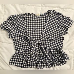 *SOLD ON DEPOP* John Galt Tie-front Gingham Top